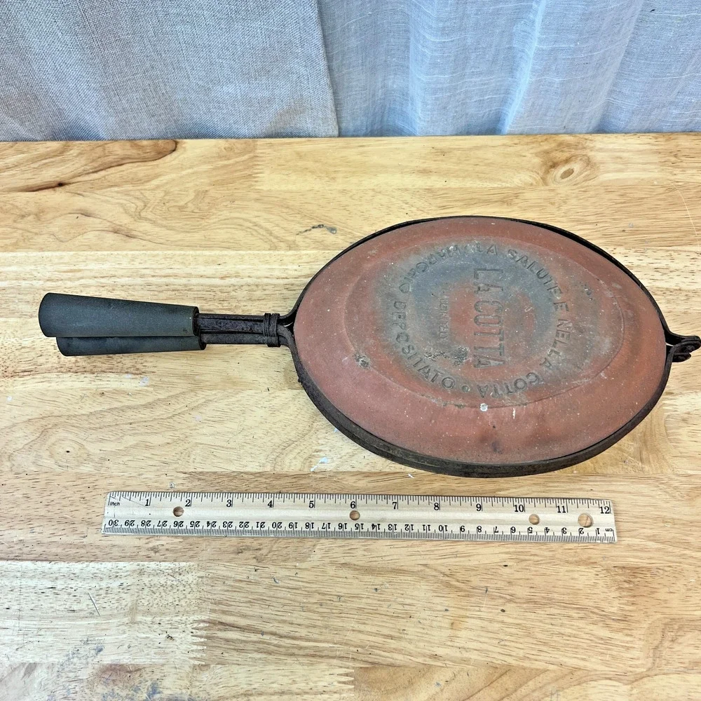 Vintage La Cotta Bisquera Earthenware Stovetop Cooker Made In Italy